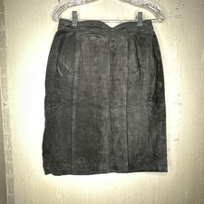 Vintage 1980s/90s Chia Suede Leather Lined Holiday Classic Mini Skirt  Sz: 12