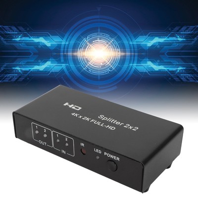 2x2 HD Multimedia Interface Splitter Professional 4Kx2K 60Hz 2 Way HD Multim Fit