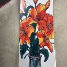 Beautiful Orchids-HAND COLORED BOOK MARK. Laminated