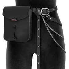 Renaissance Belt for Women-Medieval Faux Leather Belt Viking Pouch,Pirate Bel...