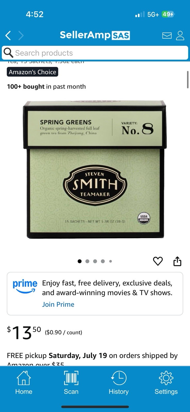 Smith Teamaker  Green Tea 15 Bag