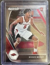 2021-22 Prizm Draft Picks Moses Moody Rookie #11 Arkansas Razorbacks