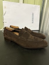 Prada Milano Men's brown suede penny loafer driver shoes US 10 1425 MSRP