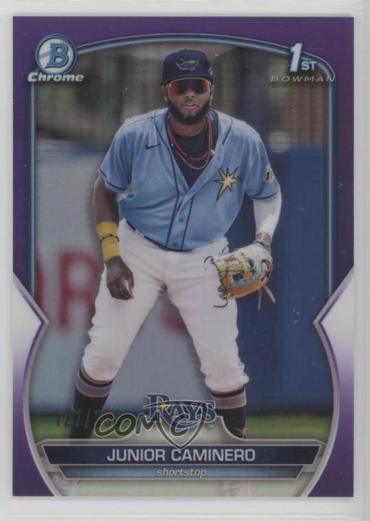 2023 Bowman Chrome Prospects Purple Refractor /250 Junior Caminero #BCP-61 e4j