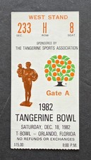 1982 Tangerine Bowl college football ticket stub Bo Jackson vs Doug Flutie