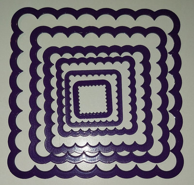 Nellie Snellen Wavy Square Stanzen 6 Stück