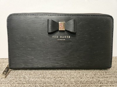 Ted Baker AINE Leather Wallet  Matinee Bow Zip Around  Leather Wallet