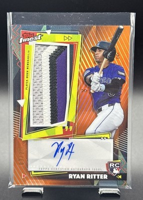 2026 Topps Finest Rookie Auto Relic Ryan Ritter 3/25 #RPA-RR Colorado Rockies