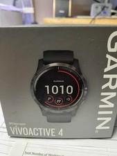 Garmin Vivoactive 4 GPS 45mm Black Stainless Steel Case with Black Silicone Band