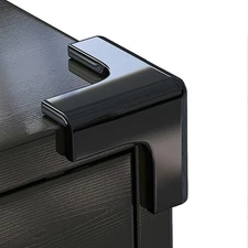 8-Pack Black Soft Silicone Corner Guards for Adhesive Clear Table Edge Protector
