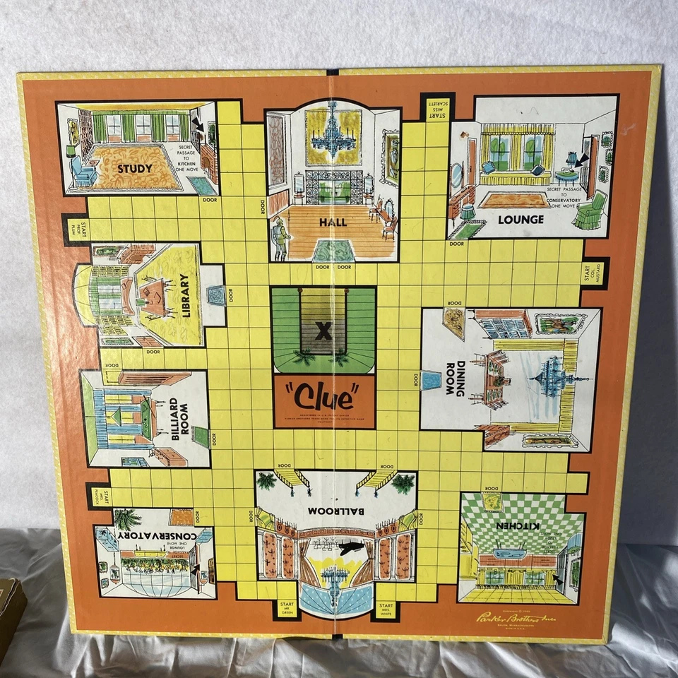 1963 Clue Game by Parker Brothers Complete in Good Condition FREE SHIPPING - Image 2 of 4