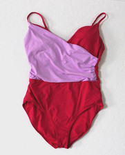 Anne Cole Fuchsia and Purple Crossover Swimsuit size 14
