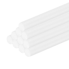 10 Pcs White Plastic Rods 5 x 250mm ABS Round Stick Round Solid Bar DIY Model