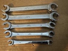 Mac Tools 5 Piece Chrome Sae Flare Nut Line Wrench Set 38 To 1-18 Usa Mac Tools 5 Piece Chrome Sae Flare Nut Line Wrench Set 38 To 1-18 Usa