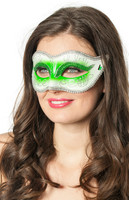 Venezianische Augenmaske Damen Glitter Maske Maskenball Karneval Fasching 4 Farb