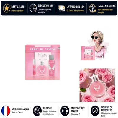 Coffret Parfum Rêve de Varens Femme 50 ml + Déodorant 125 ml + Vaporisateur 20 - Photo 1/4
