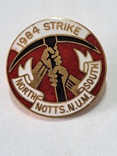Vintage Notts. NUM 1984 Miners Strike Pin Badge