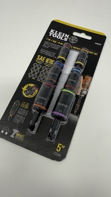 Klein Tools 7 In 1 SAE + 6 IN 1 Metric Impact Flip Sockets +Bit Holder 32933KIT