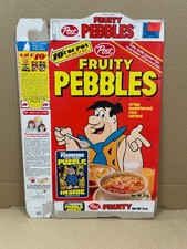Post Fruity Pebbles Cereal Box 1980 Two-Sided Puzzle Offer