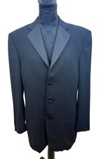 Vtg Giorgio Armani Size 38R IT 48 / EU 48 Black Wool Blazer Sports Coat