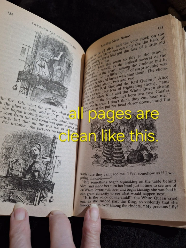 Book~Alice's Adventure In Wonderland & Through The Looking Glass~Lewis Carroll Foto 3 de 4