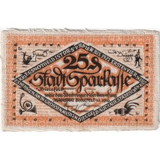 [#288978] Germany, Bielefeld, 25 Pfennig, 1919-04-01, AU, Linen, Grabowski:14