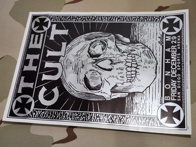 The Cult San Diego 12/29/1989 Concert Poster Frank Kozik Reprint READ DESCRIPTIO