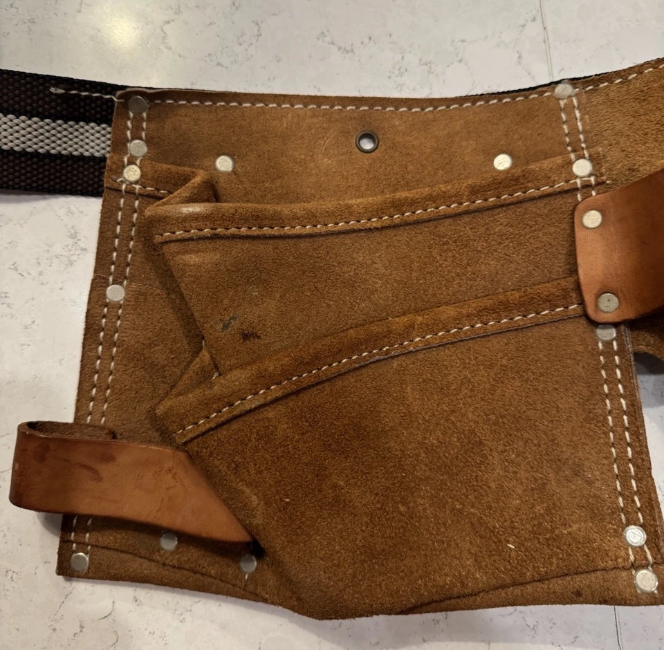 Nicholas Tool Belt 493X Work Gear Split Top Grain Cowhide Leather Made in USA - Image 3 of 4