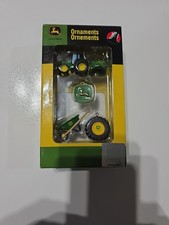 American Greetings John Deere tractor Holiday Christmas ornament set