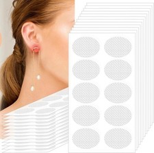500PCS Ear Lobe Support Patches for Earrings, Clear Earring Stickers for Heavy E