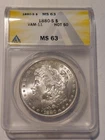 1880 S Morgan Silver Dollar VAM-11 Hot 50 MS 63 ANACS