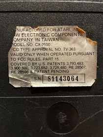 Atari 2600 light sixer 6 switch console & power supply ~ FULLY TESTED, clean