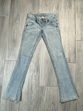 True Religion Jeans Womens 26 Light Wash Billy Bootcut Low Rise Flare Y2K USA