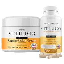 Dermawonder Vitiligo Supplement & Pigmentation Cream Set | 60 Vitiligo Capsules