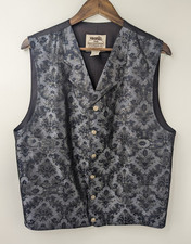 The Old Frontier Clothing Company Floral Men's Large Vest Metal Button USA