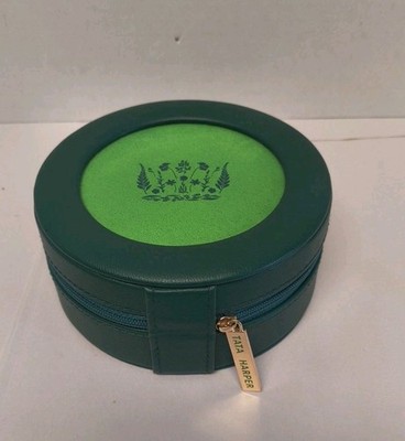 Tata Harper Green Jewelry / Cosmetic Box With Mirror