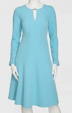 Tommy Hilfiger Women's Blue Keyhole Fit & Flare Dress Size 8