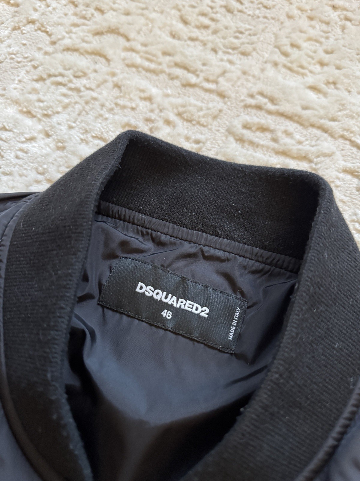 Dsquared2 Men's Bomber Jacket Black Size IT46/UK36 Excellent Condition image 4