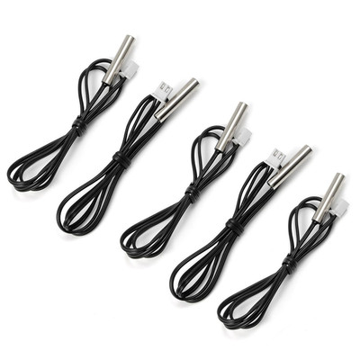 5PCS B3950 10K NTC Thermistor Temperature Sensor Probes 1M Waterproof Cable