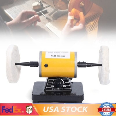 Pro Jewelry Bench Polisher Bench Lathe Polishing Buffing Machine Buffer Grinder