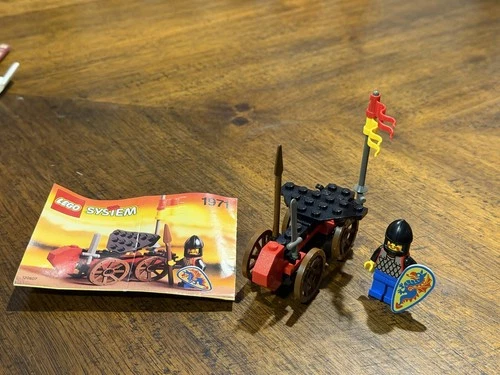 Lego 1971-1 Black Knight’s Battering Ram, Castle/1993 Complete With Instructions