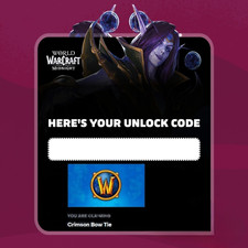 World of Warcraft : Crimson Bow Tie - WoW Loot TCG Item - Pringles Global key!