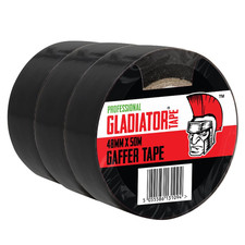 ® Gaffer Tape - 48Mm X 50M (Pack of 3) - Strong Black Duct Tape Heavy Duty Adhes 0.41 per metre