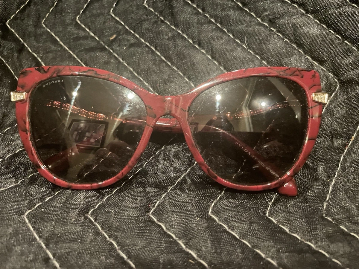 BVLGARI バーガンディ キャットアイ サングラス Bvlgari Cat Eye Sunglasses Red for Women for sale | eBay