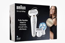 Image of Braun Silk-epil 9 Flex SensoSmart Epilator White/Rose Gold, Wet/Dry, + 5 Extras