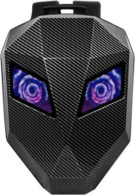 Motorcycle LED Knight Backpack Laptop Bag DIY programming Carbon Fibe Waterproof