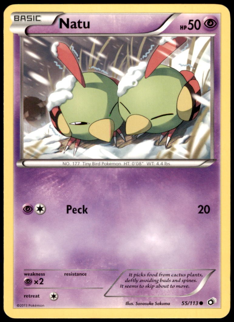 Pokemon - Natu #55/113 - Legendary Treasures Common