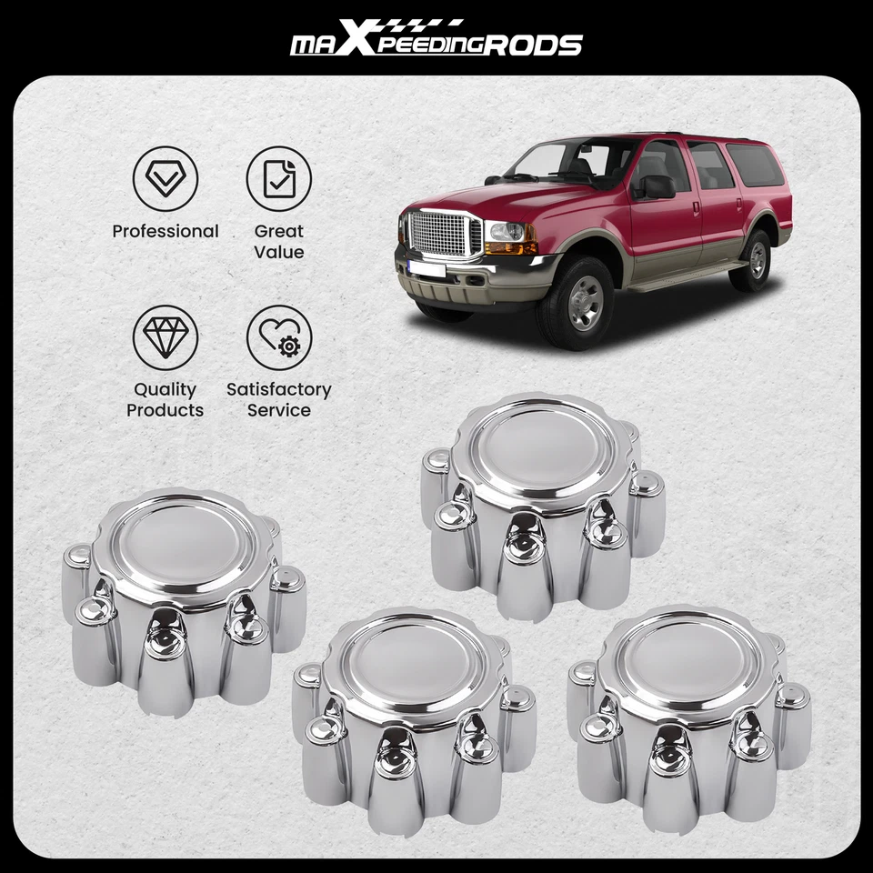 Tapacubos centrales de rueda 8 tacos para Ford F250 F350 Super Duty 1999-2005 1C3Z1130BA Foto 3 de 4
