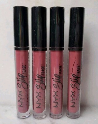 Lot Of 4- NYX Slip Tease Lip Color #STL008 LOWKEY DECONTRACTION New&Sealed