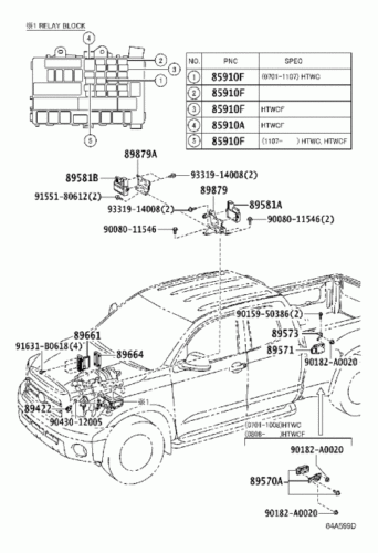 TOYOTA LEXUS Genuine Driver Air Injection Control 89581-34051 LAND